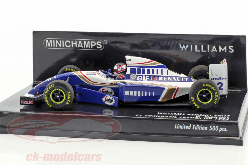 Williams Renault FW16 ミニカー 1/43 Onyx 1:43 Ayrton Senna Williams Renault FW16 #2 formula 1