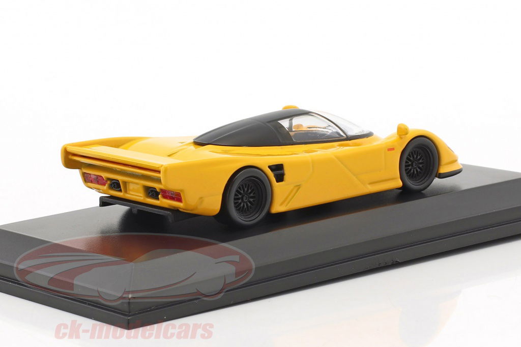 Kyosho 1:64 Porsche 962C yellow 7048A5 model car 7048A5