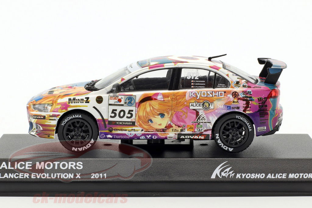 Kyosho 1:43 Mitsubishi Lancer Evo X #505 Alice Motors 2011