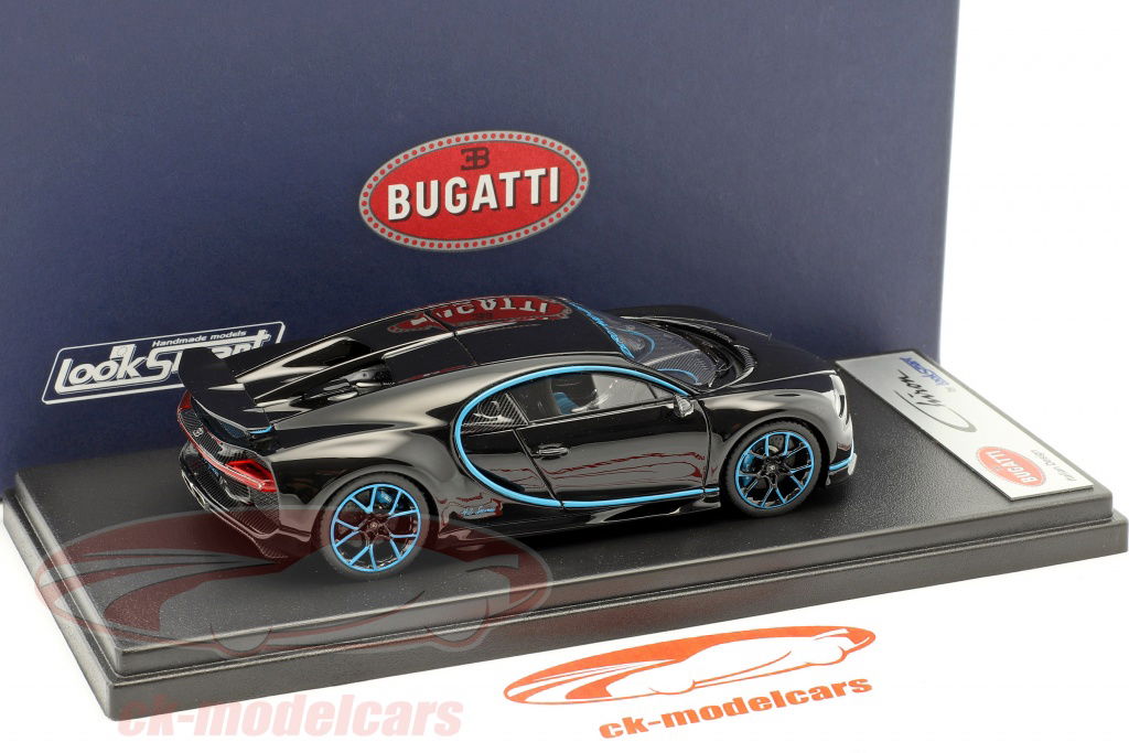 LookSmart 1:43 Bugatti Chiron Zero-400 black metallic / blue