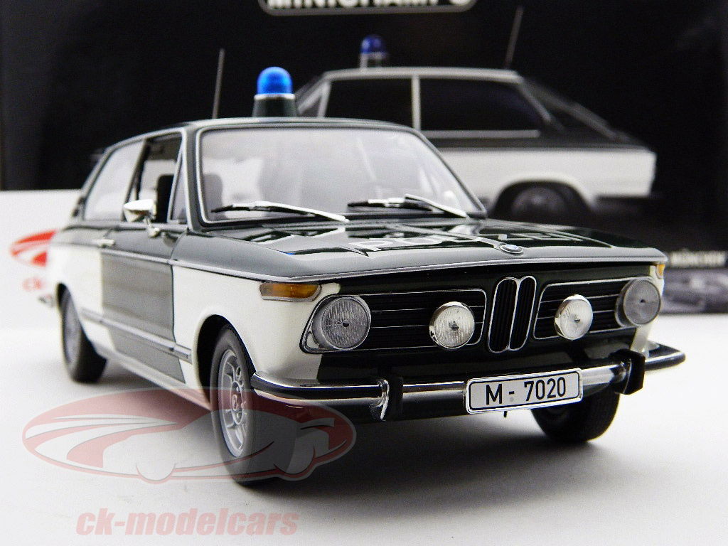 ミニチャンプスBMW 1802 ツーリング POLIZEI MUENCHEN Minichamps 1:18 BMW 1802 Touring Police munich 100021090