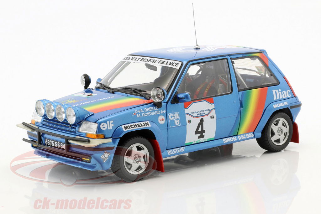 norev-1-18-renault-super-5-gt-turbo-no4-3rd-rallye-ivory-coast-1990-oreille-roissard-185199/
