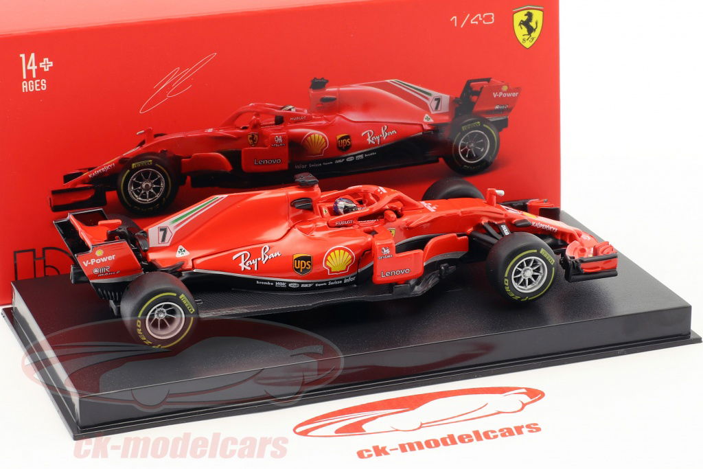 Bburago 1:43 Kimi Räikkönen Ferrari SF71H #7 formula 1 2018