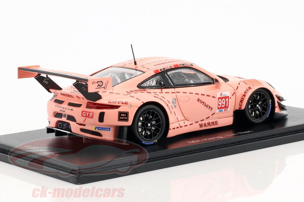 Spark 1:43 Porsche 911 GT3 R Pink Pig #991 中国 GT