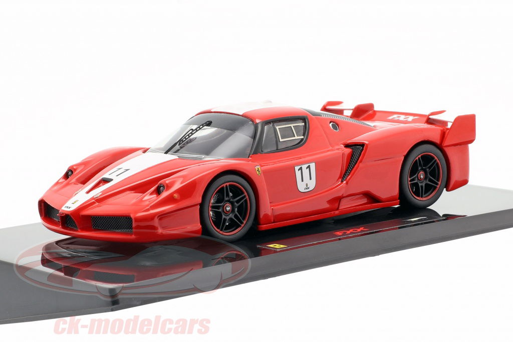 hotwheels-elite-1-43-ferrari-fxx-no11-rosso-con-le-strisce-bianche-n5607/