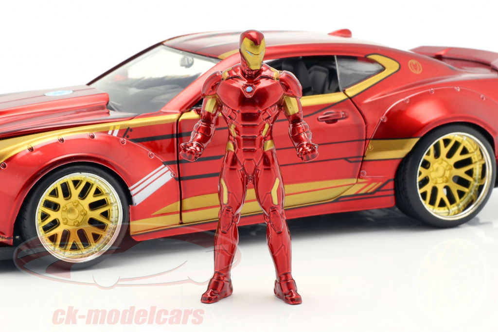 Jadatoys 1:24 Chevrolet Camaro 2016 with figure Iron Man