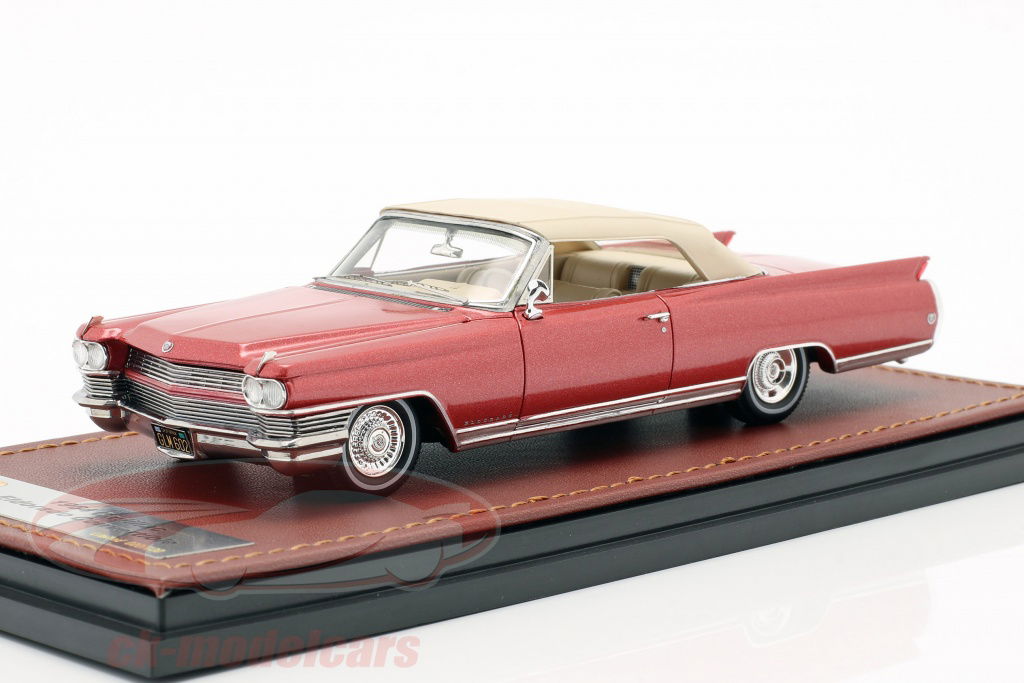 great-lighting-models-1-43-cadillac-eldorado-convertible-closed-top-annee-de-construction-1964-rouge-metallique-glm124602/