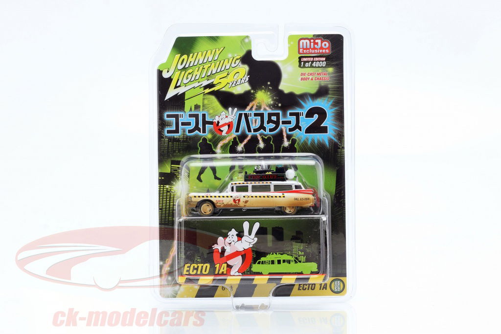 johnnylightning-1-64-cadillac-eldorado-ecto-1a-1959-dirty-version-pelcula-ghostbusters-ii-1989-jlcp7204/