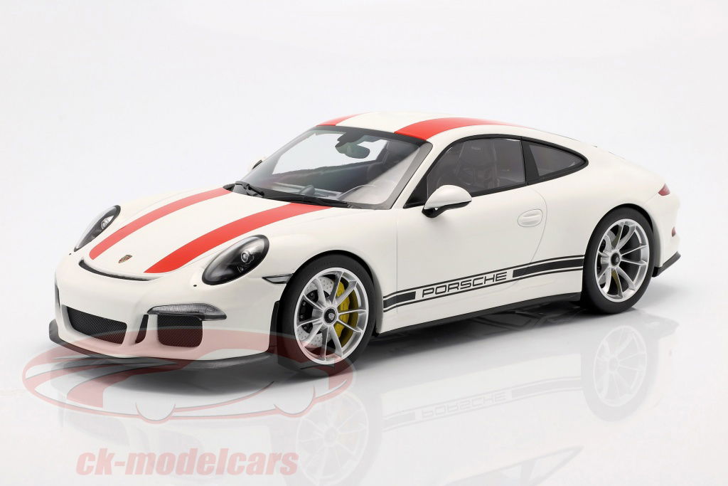 minichamps-1-12-porsche-911-991-r-anno-di-costruzione-2016-bianco-con-rosso-strisce-125066320/