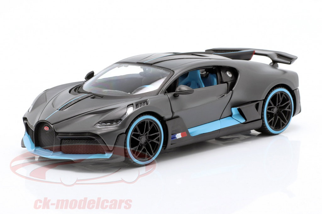 maisto-1-24-bugatti-divo-annee-de-construction-2018-natte-gris-lumiere-bleu-31526/