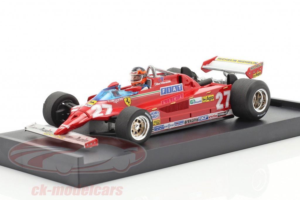 Brumm 1:43 G.ビルヌーブフェラーリ126CK＃27 GPモナコ