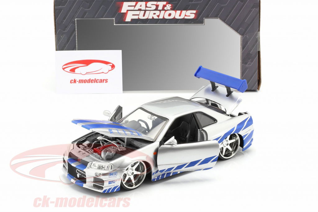 Jadatoys 1:24 Brian's Nissan Skyline GT-R (R34) 映画 2 Fast
