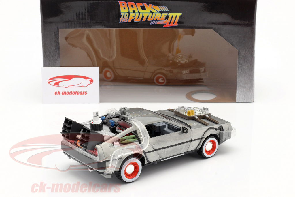 MJ◉ DeLorean DMC-12 Ⅱ　PARTII　➕フィギュア2体セット Jada DeLorean DMC Diecast Car Toy Model from Back to the