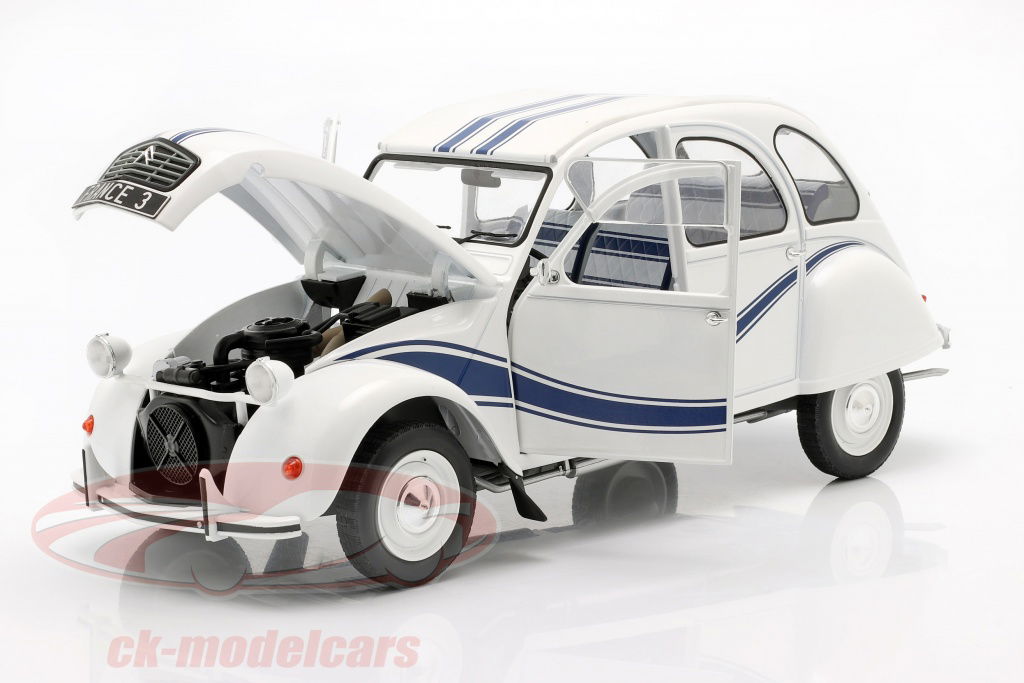 1/24 シトロエン 2CV フランス 3 1983 (ホワイト) Z-Models 1:12 Citroen 2CV France 3 year 1983 white / blue