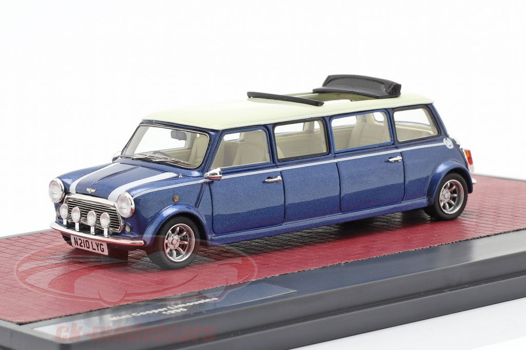 matrix-1-43-mini-cooper-limousine-ano-de-construccion-1995-azul-blanco-mx30110-032/