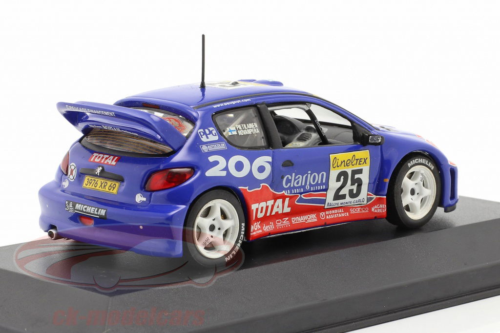 Ixo 1:43 Peugeot 206 WRC #25 rally Monte Carlo 2002