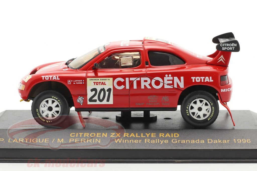 Ixo 1:43 Citroen ZX #201 winner rally Granada Dakar 1996