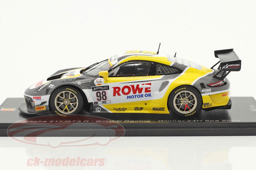 ミニカー Porsche 911 GT3 R ROWE Racing 1/43 Spark 1:43 Porsche 911 GT3 R #98 Winner 24h Spa 2020 Rowe
