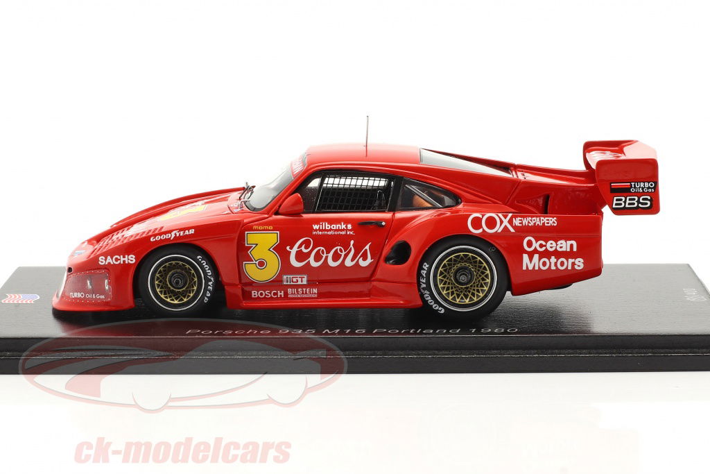 Spark 1:43 Porsche 935 M16 #3 Portland 100 Miles 1980 Jim