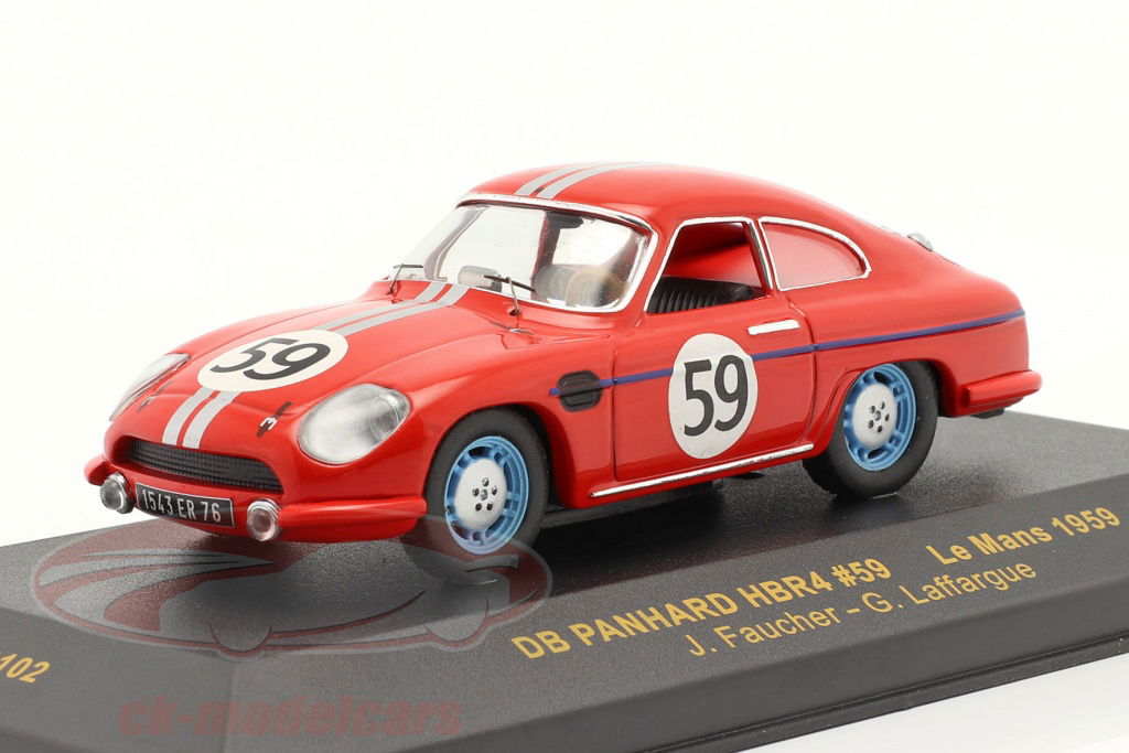 ixo-1-43-db-panhard-hbr4-59-24h-le-mans-1959-faucher-laffargue-lmc102/
