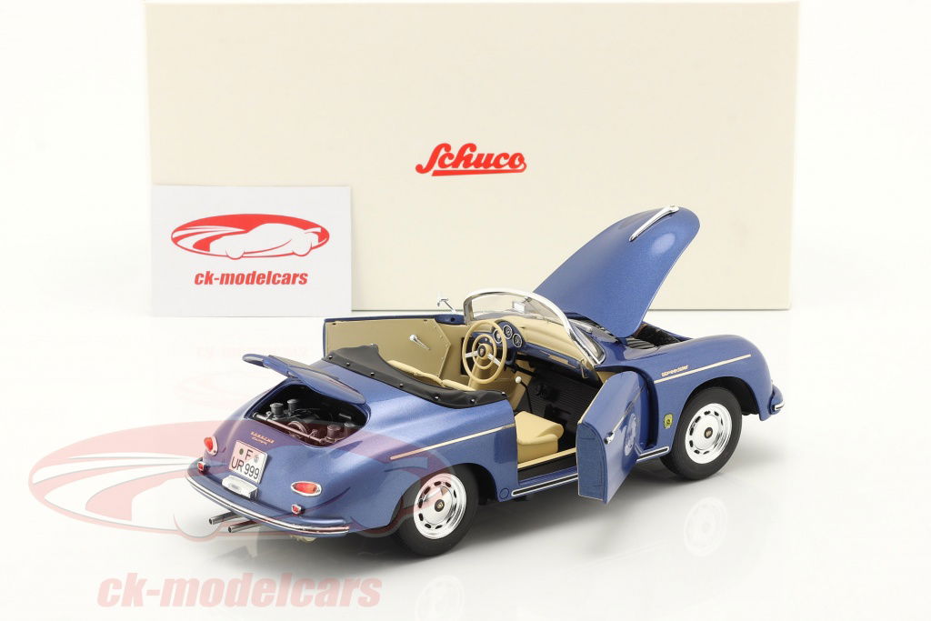 Schuco 1:18 Porsche 356 Speedster blue metallic 450031800