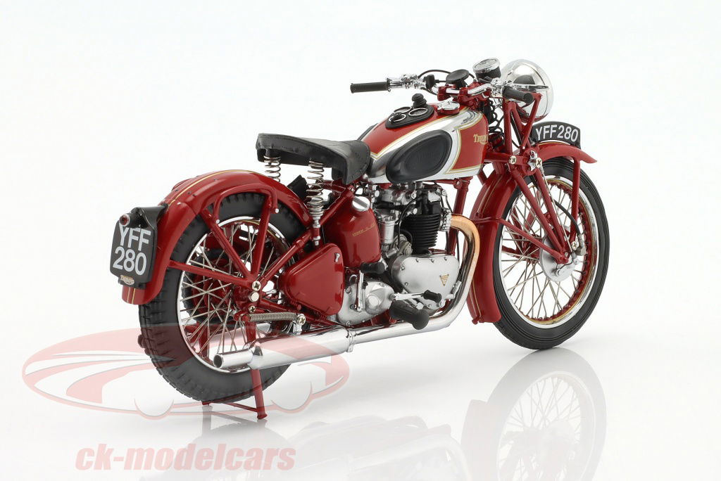 オートバイ・バイク 1/12 MINICHAMPS Triumph Speed Twin 1/12 Minichamps 1939 Triumph Speed Twin (Red) Diecast Model