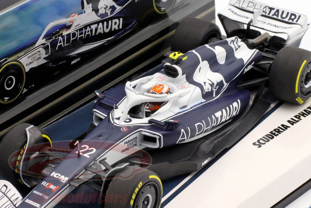 ミニカー Scuderia Alpha Tauri AT03 2022 Minichamps 1:18 Yuki Tsunoda Alpha Tauri AT03 #22 8th