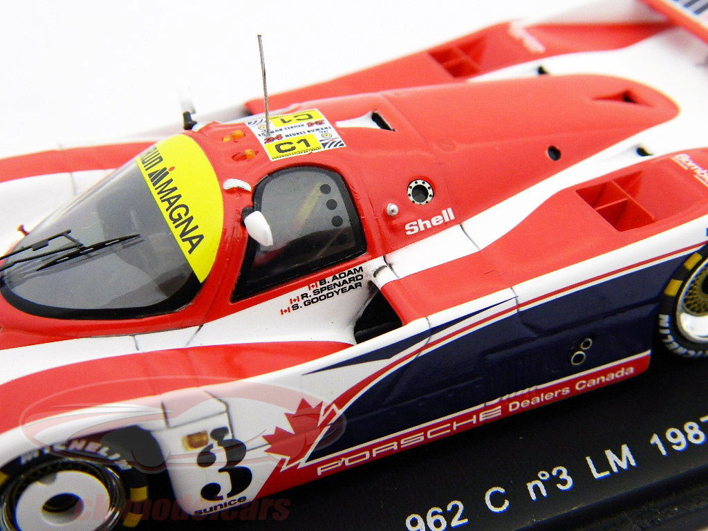 ミニカー PORSCHE 962C 24H LE MANS 1987 Spark 1:43 Porsche 962 C #3 24h LeMans 1987 Spenard
