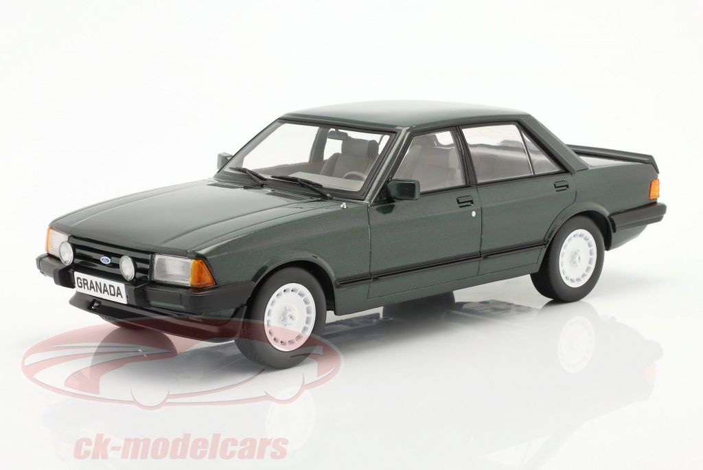 modelcargroup-1-18-ford-granada-mk2-28-injection-dark-green-metallic-modelcar-group-mcg18263/