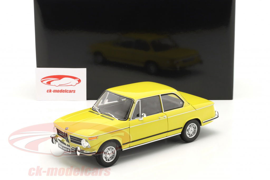 Kyosho 1:18 BMW 2002 tii year 1972 yellow 08543GF model car