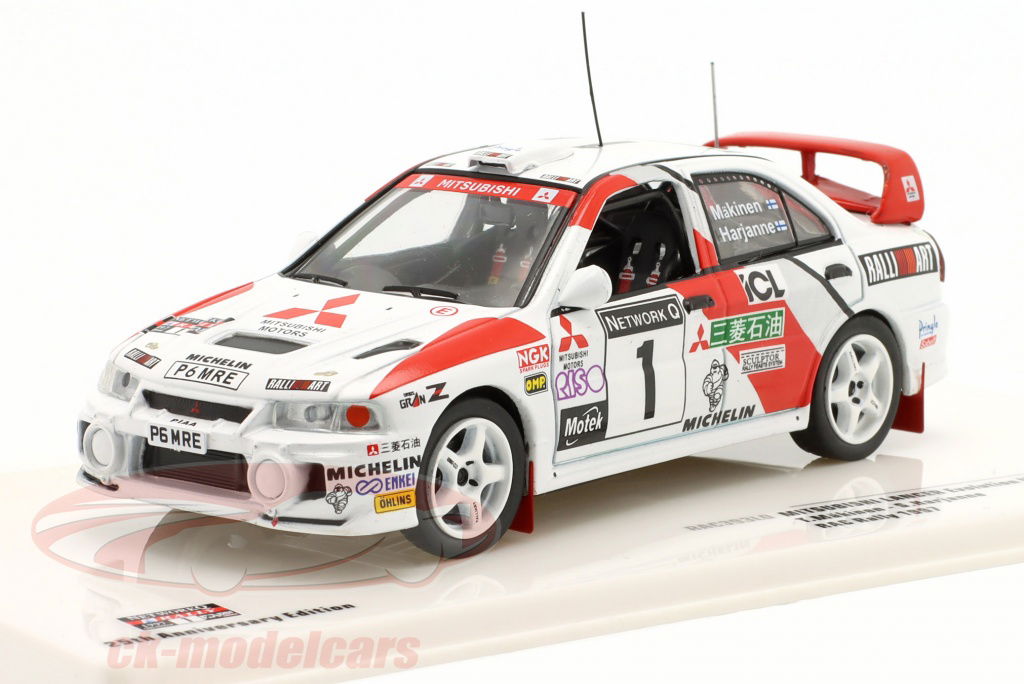 イクソ 1/43 三菱 ランサー エボリューション IV 1997 RACラリー 三菱 ランサー Evo IV 1997年RACラリー #1 T.Makinen/S.Harjanne