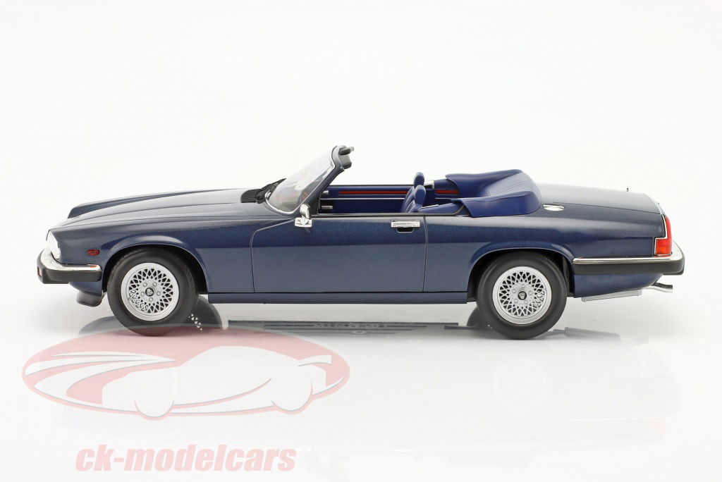 Norev 1:18 Jaguar XJ-S Convertible year 1988 blue metallic