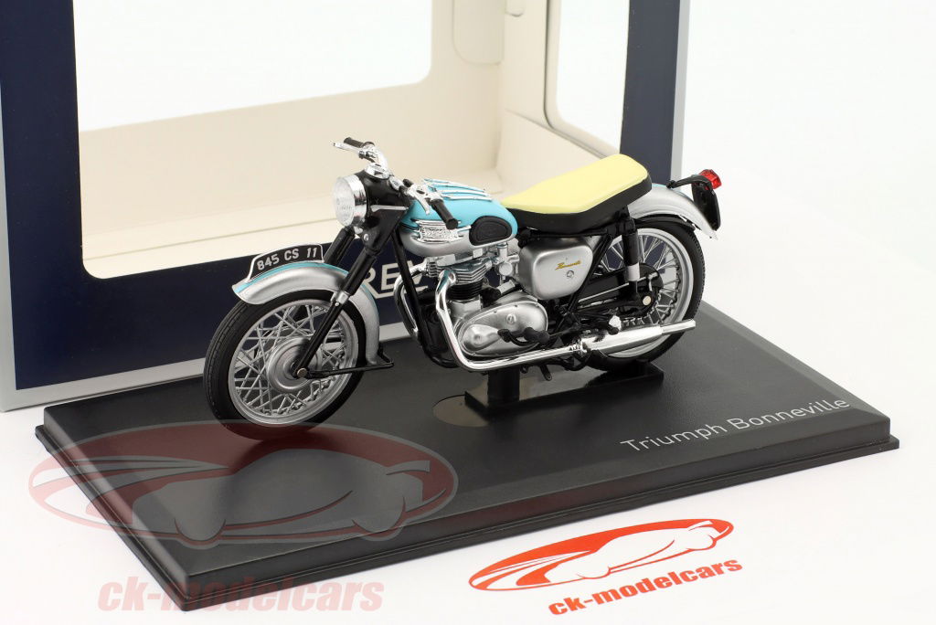 ミニカー NOREV Triumph T120 1959 Norev 1:18 Triumph Bonneville year 1959 light blue / silver