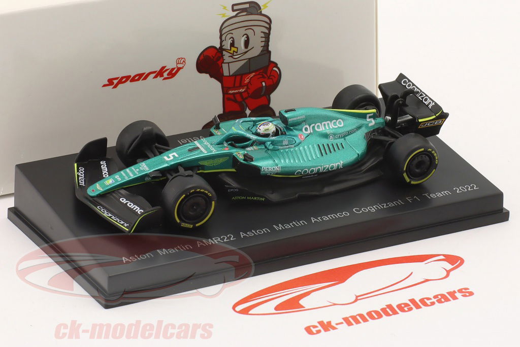 200台限定 Aston Martin AMR 22 #5 S.Vettel Spark 1:18 S. Vettel Aston Martin AMR22 #5 Last Race Abu