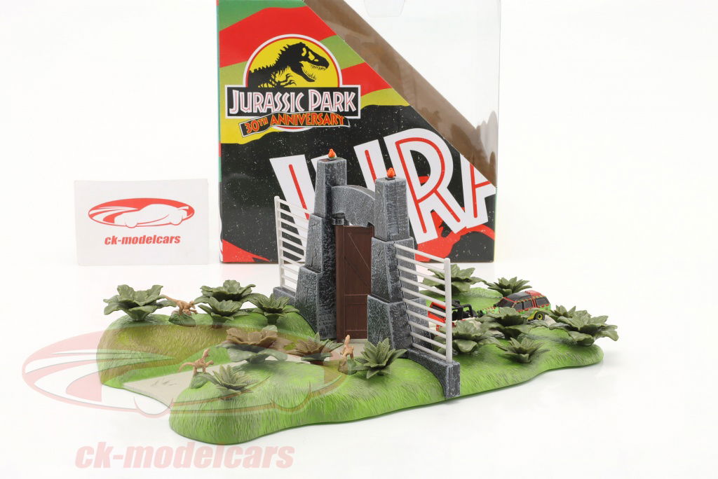 Jadatoys Jurassic Park 30th Anniversary Nano Scene with 2