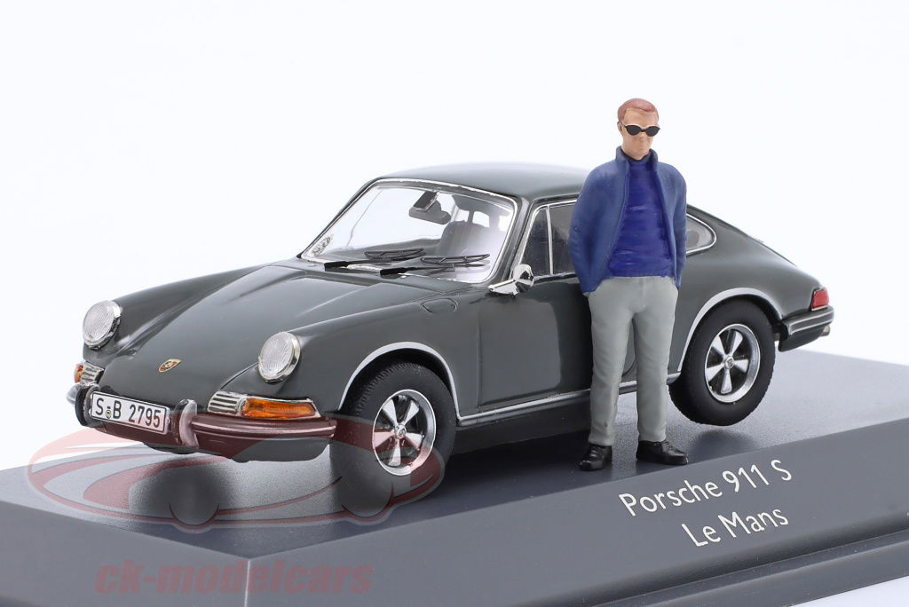 schuco-1-43-porsche-911-s-lemans-con-cifra-steve-mcqueen-gris-450361700/