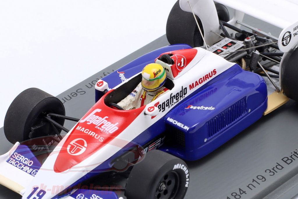 スパーク 1/43 トールマンTG184 A.セナ 1984 ポルトガルGP3位 スパーク 1/43 トールマン TG184 1984 F1 イギリスGP 3位 #19 A.セナ