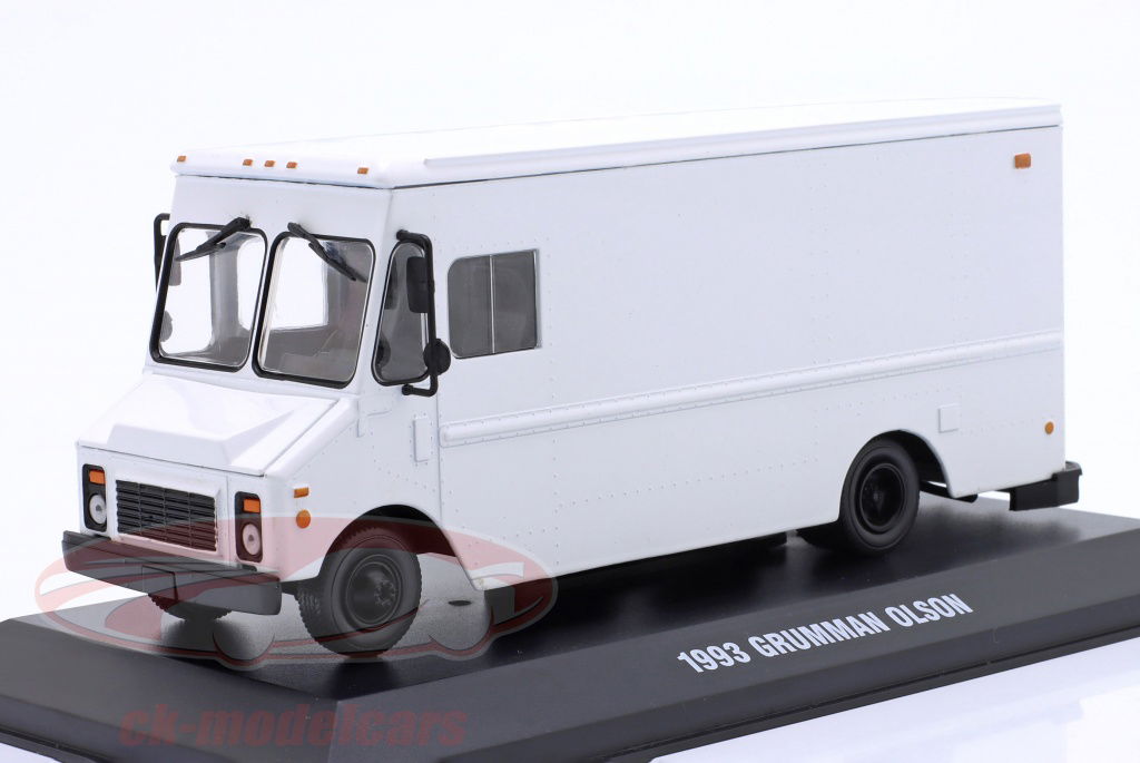 greenlight-1-43-grumman-olson-van-annee-de-construction-1993-blanc-86356/