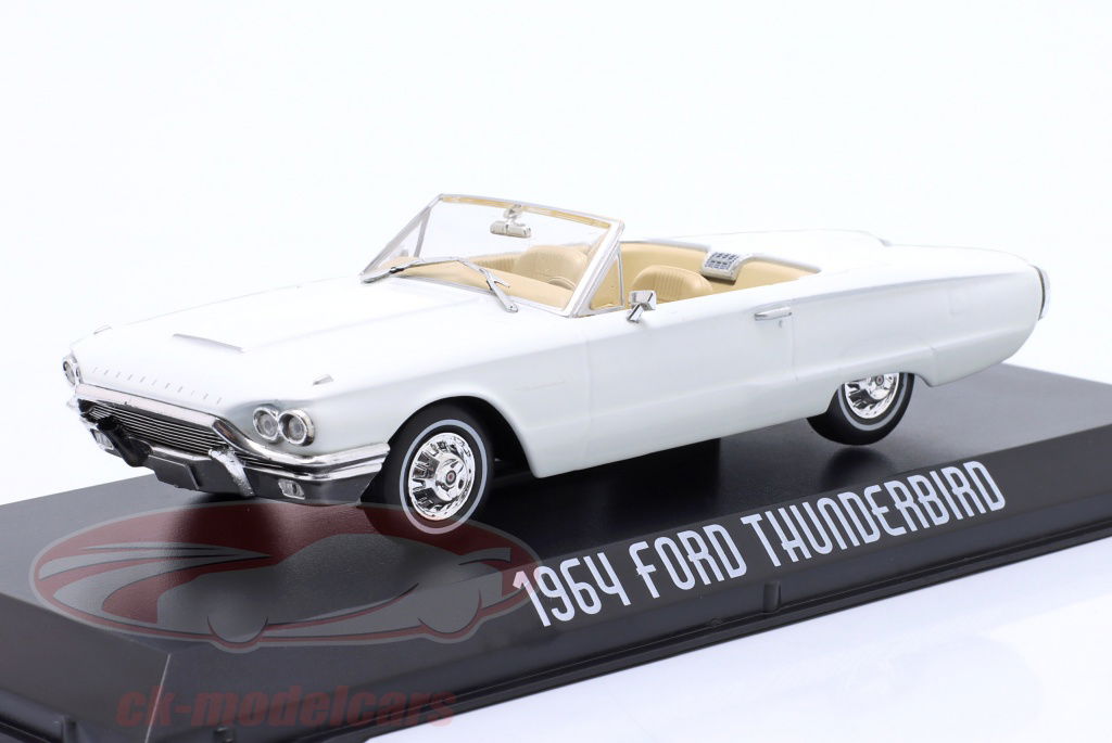 greenlight-1-43-ford-thunderbird-convertible-ouvrir-annee-de-construction-1964-blanc-86625/