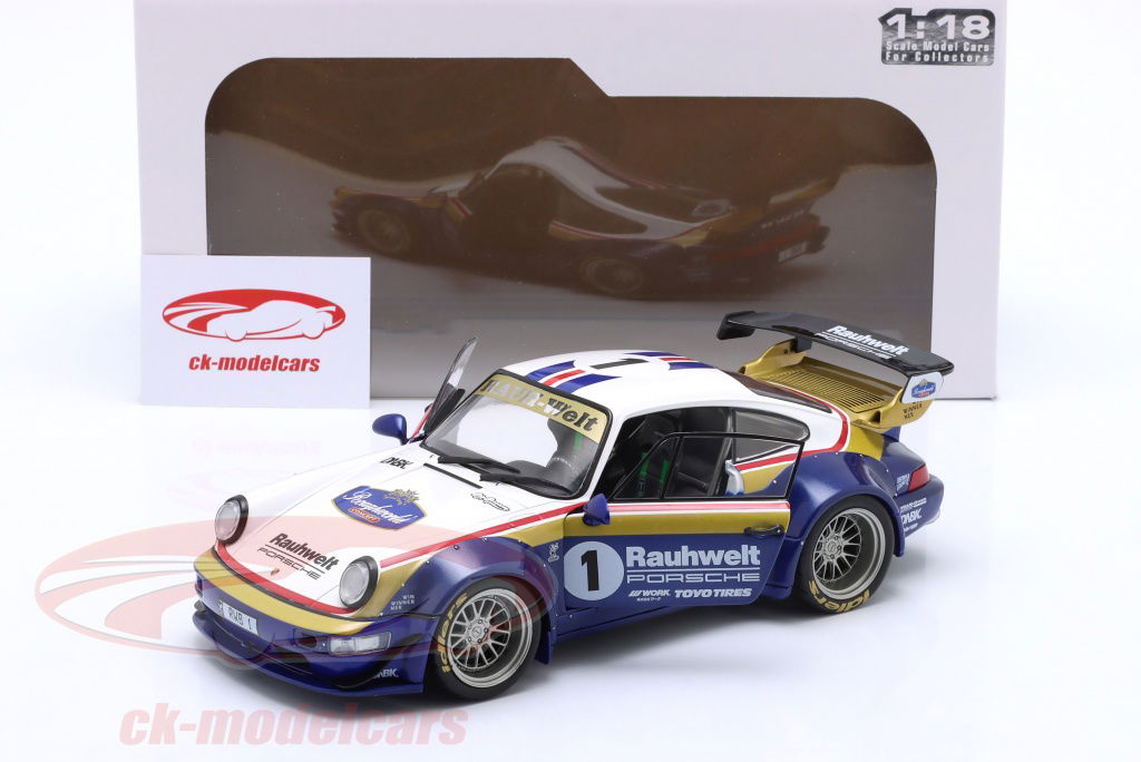 Solido 1:18 Porsche 911 (964) RWB Rauh-Welt 2022 青 / 白