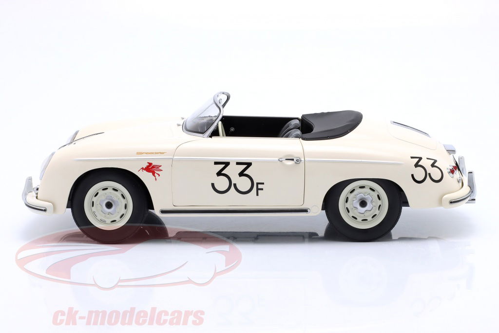 ミニカー　1/12 Porsche 356 A Speedster 1955 #33(ホワイト) [KKDC120096] KKDC120096 KK scale 1:12 Porsche 356 A Speedster No.33 1955