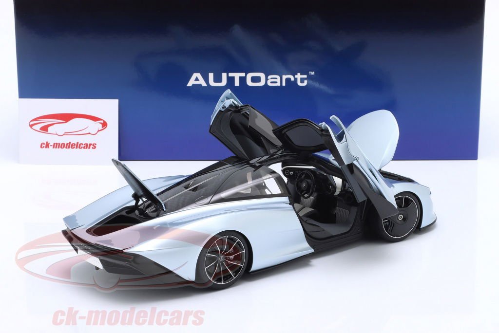 AUTOart 1:18 McLaren Speedtail 建設年 2020 frozen blue 76086