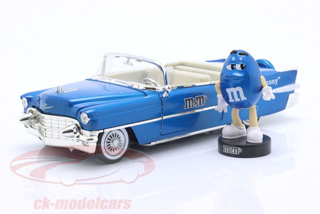 Jadatoys 1:24 Cadillac Eldorado 1956 with M&Ms figure blue