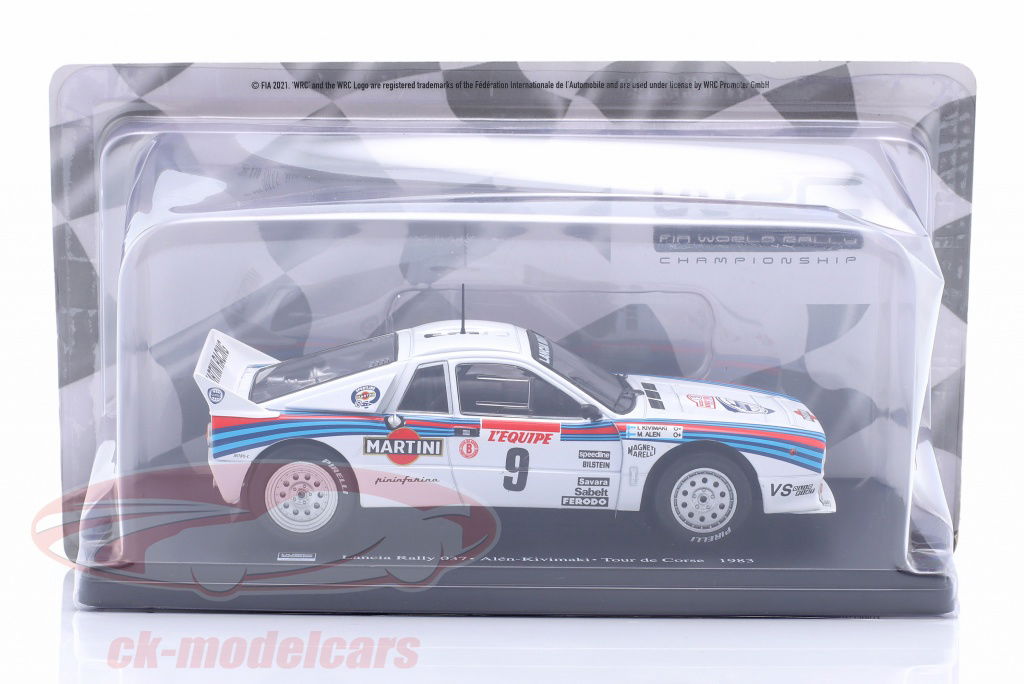 T09-C03 WRC公認 1/24 Lancia Rally 037 Alen-Kivimaki Tour de Corse 1983 ランチア ツール・ド・コルス TopMarques 1:18 Lancia Rally 037 #9 优胜者Rallye Tour de