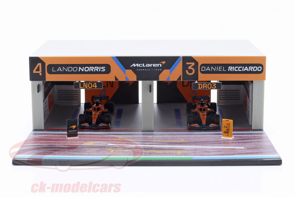 ミニカー Tarmac Works Pit Garage Diorama 1/64 Tarmac Works 1:64 Parts64 Pit Garage Diorama McLaren F1