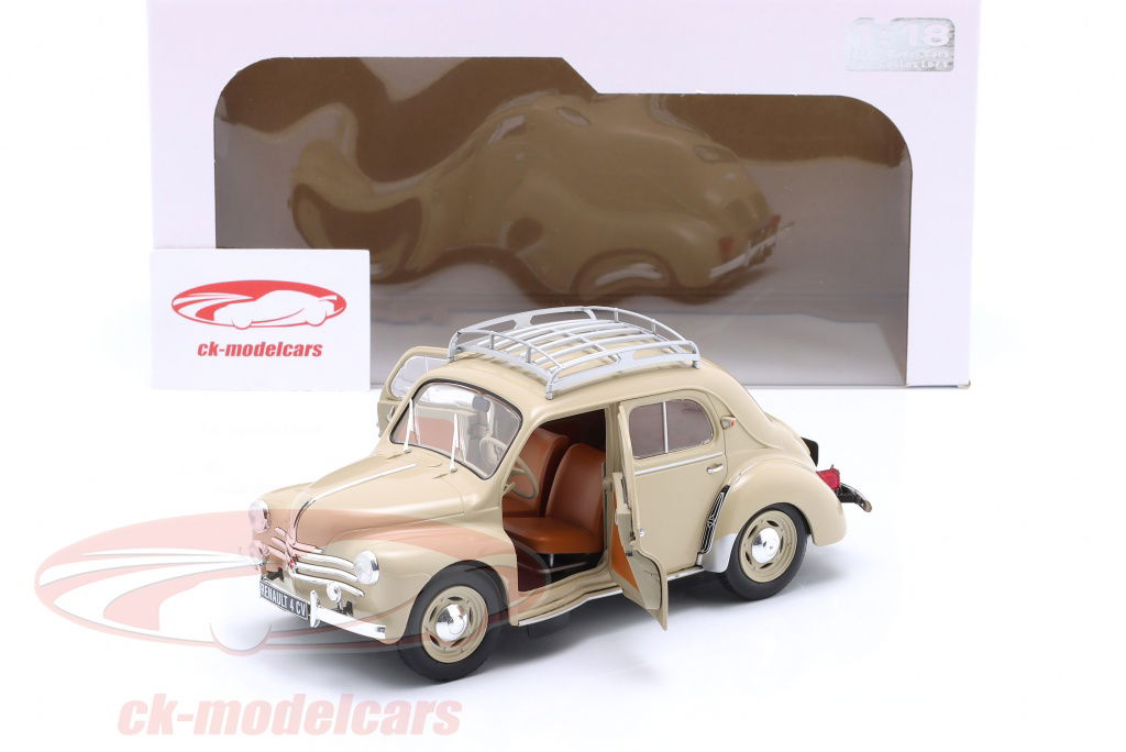 1/18 ルノー4CV 1956 サンドイエロー RENAULT SOLIDO製 1/18 ルノー4CV 1956 サンドイエロー RENAULT 4CV ソリド製ダイ