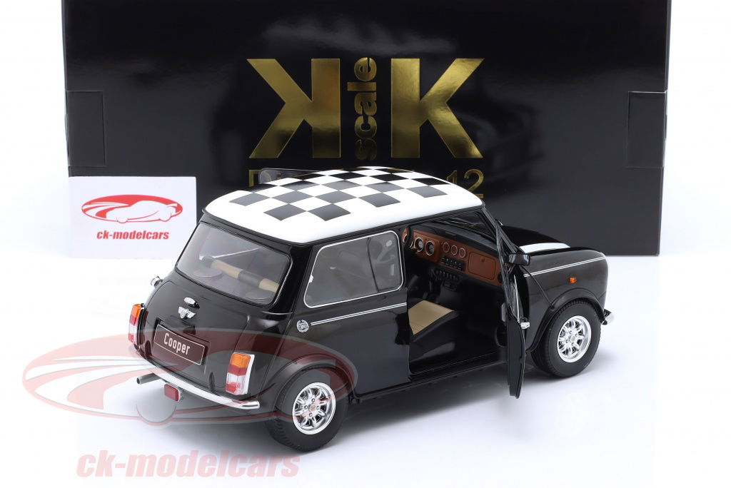 305-036 KK 1/12 ミニ クーパー LHD ゴールド×ブラック KK-Scale 1:12 Mini Cooper LHD checkered black / white