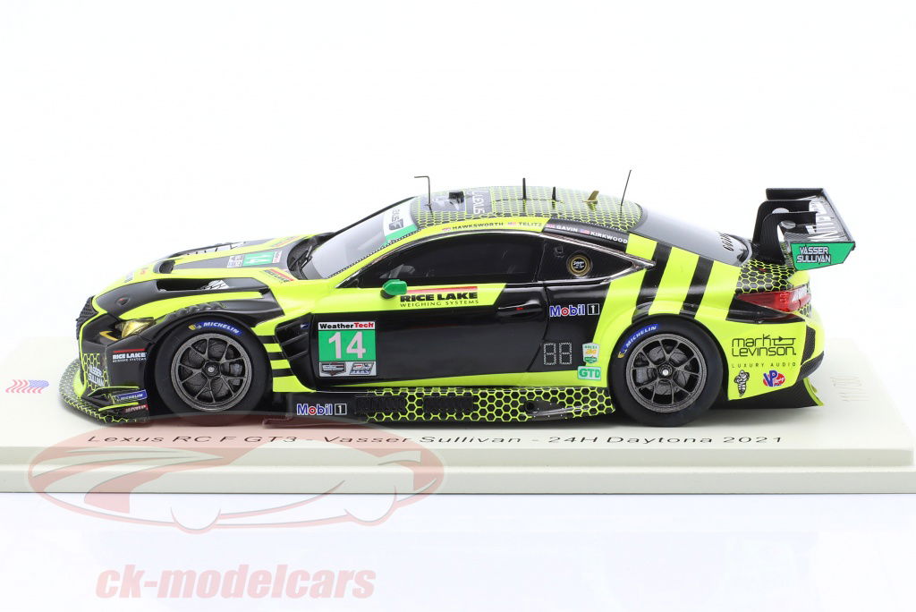 ミニカー　1/43 Lexus RC F GT3 AIM Vasser Sullivan 24H Daytona 2020 P. Chase - J. Hawksworth - K. Busch - M. de Quesada #14 [US129] Amazon.com: Spark - Lex RC F GT3 - Daytona 2020-1/43