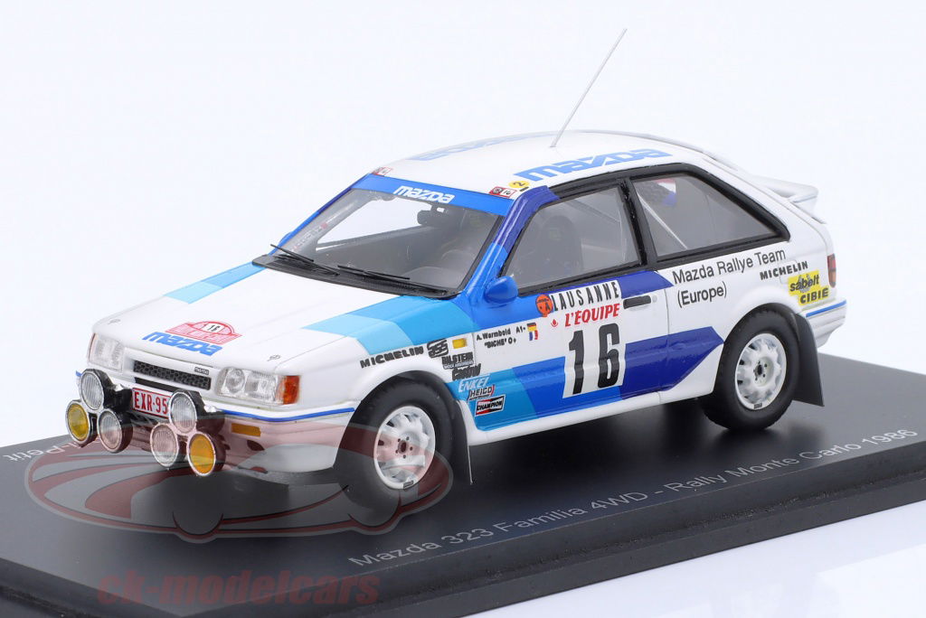 1/43 スパークミニカー MAZDA323 4WD 1986モンテカルロ Spark 1:43 Mazda 323 4WD #16 Rallye Monte Carlo 1986