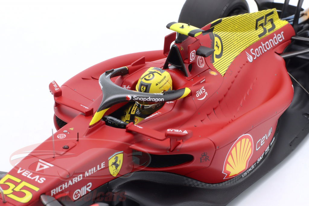 BBR Models 1:18 Carlos Sainz Jr. Ferrari F1-75 #55 4th Italy